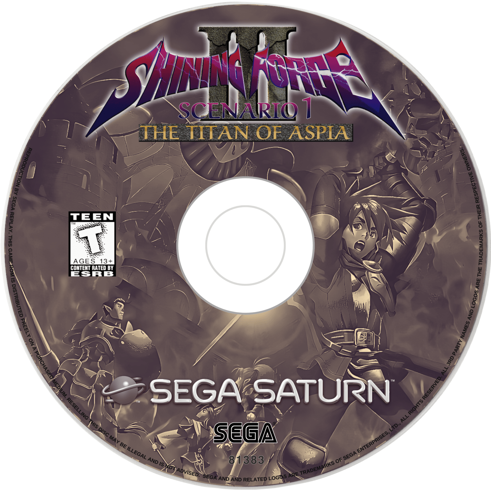 shining force 3 scenario 1 v.3 disc art