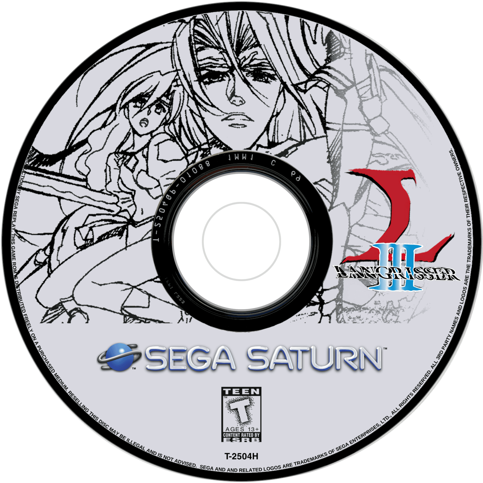 langrisser iii disc art