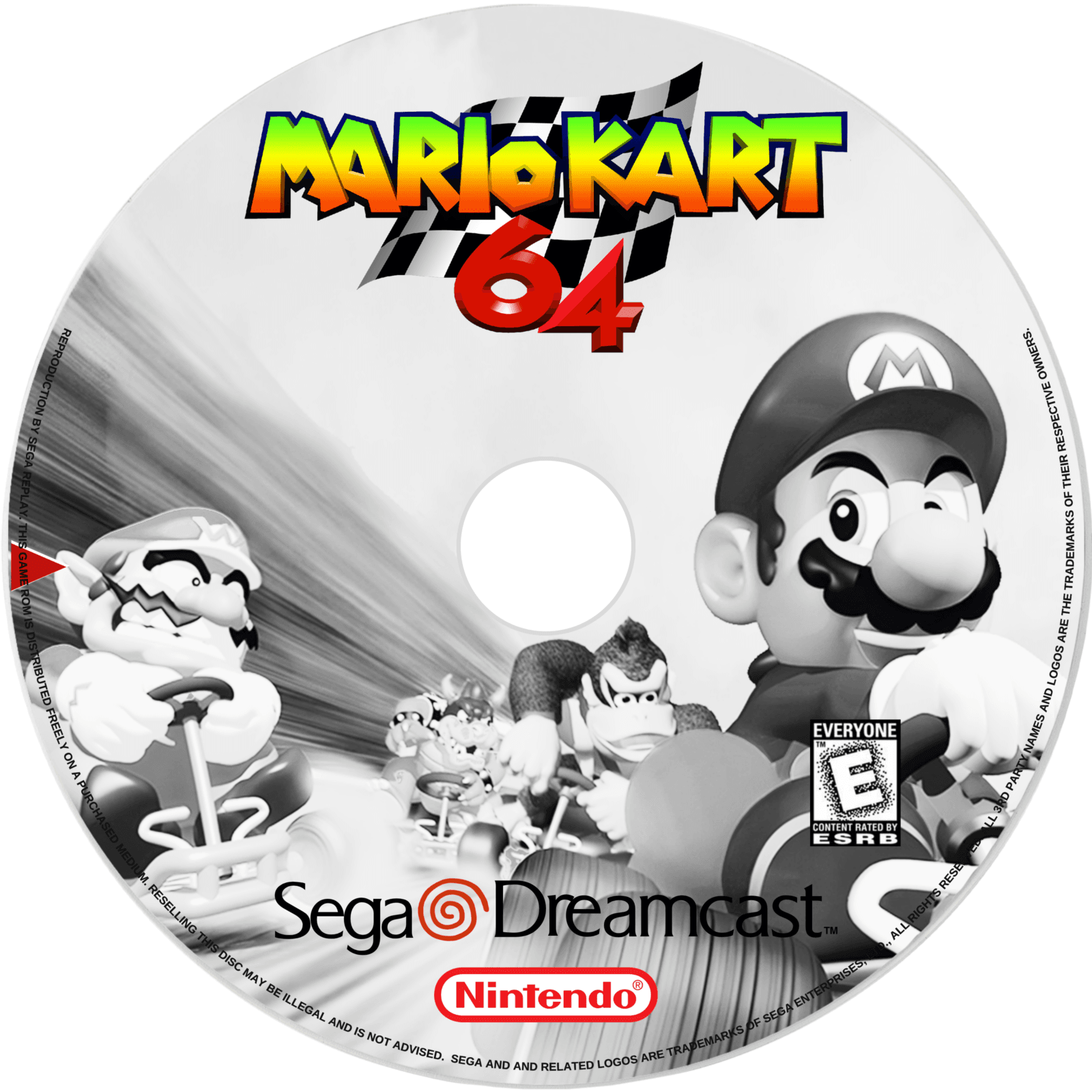 mario kart 64 disc art