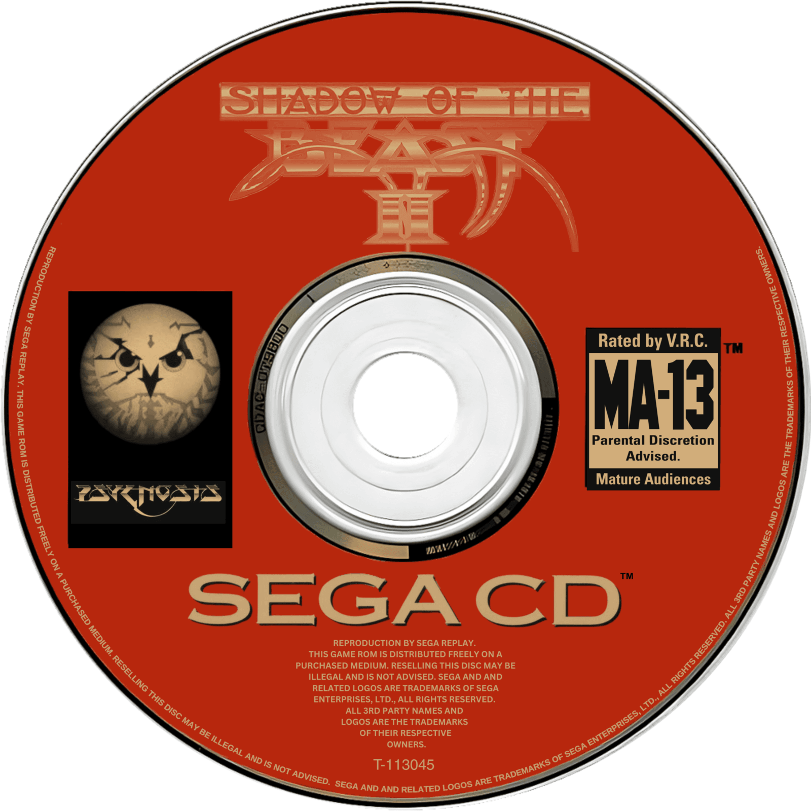 shadow of the beast ii disc art