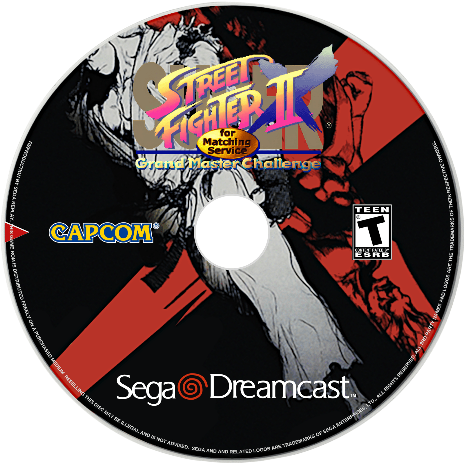 super street fighter 2x for matching services disc art