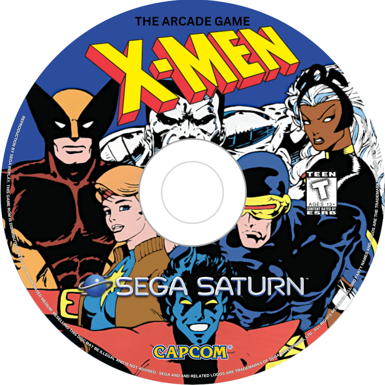 x men the arcade game disc art