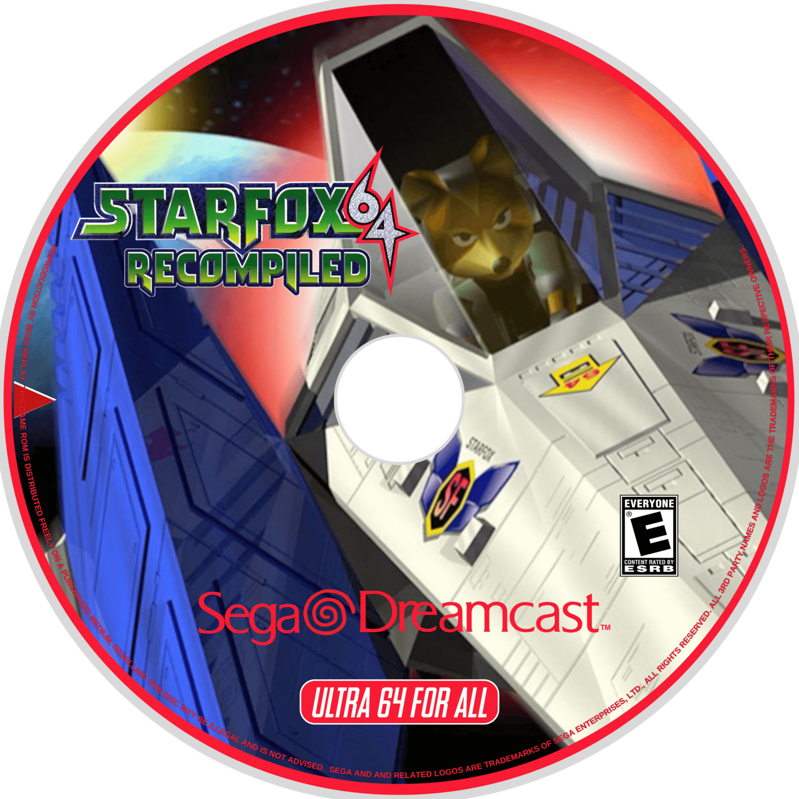 starfox 64 dreamcast disc art